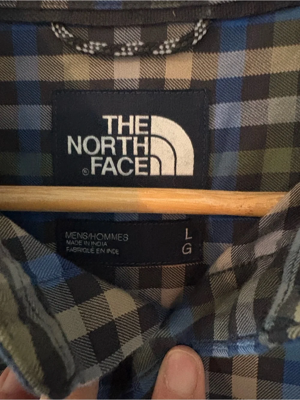 The North Face Men's Hayden Pass 2.0 Plaid Button-Down Shirt - Blue & Gray Large